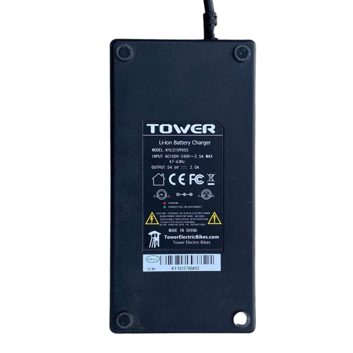 eBike Battery Charger 48V, 2A – Tower Electric Bikes