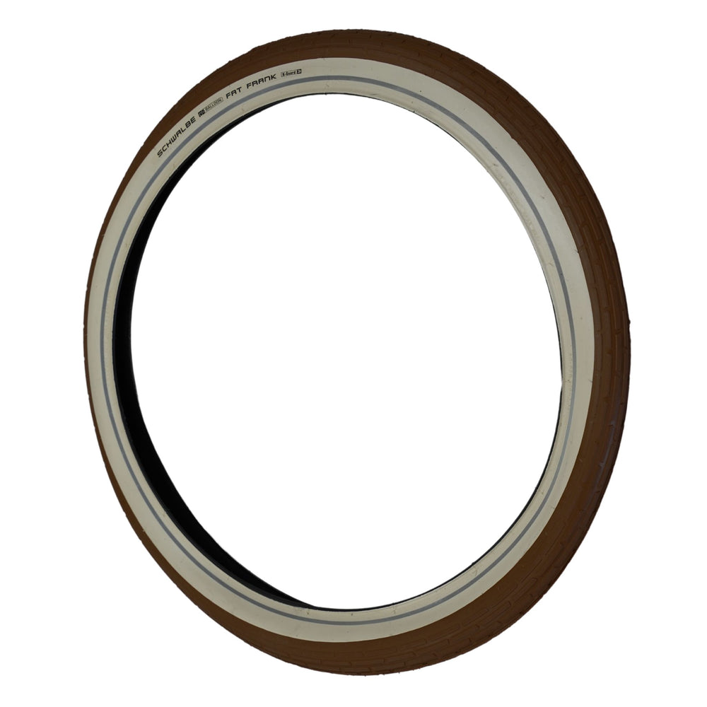 Set of Brown and White Wall Schwalbe Fat Frank Tires | 26