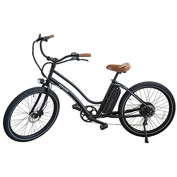 Tower Beach Babe Electric Beach Cruiser Brown Schwalbe Tires